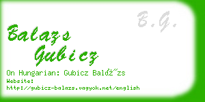 balazs gubicz business card